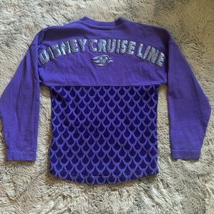 Girls Disney Cruise Line Purple Mermaid Long Sleeved Shirt XS